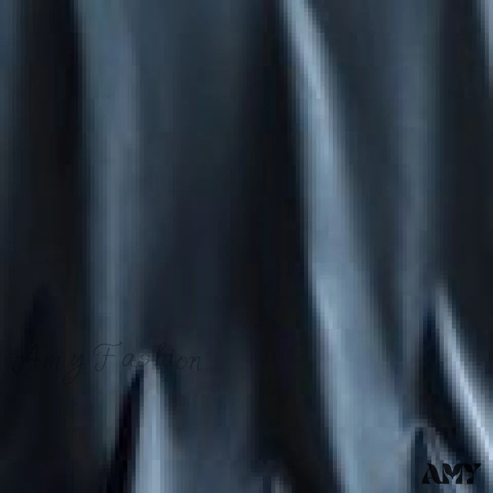 Amy Fashion - Spaghetti Strap Halter V Neck Basic Cami Navy Blue / S