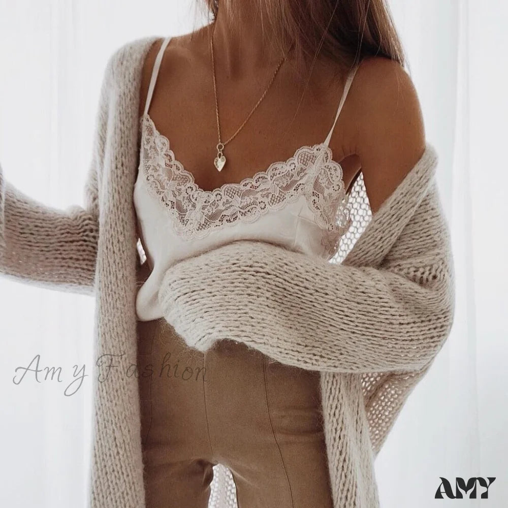 Amy Fashion - Spaghetti Strap Top Lace Cami