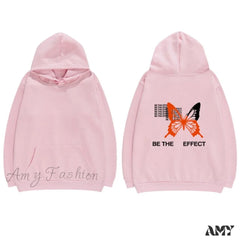 Amy Fashion - Streetwear Hip Hop Punk Casual Loose Hoodie Pink / S
