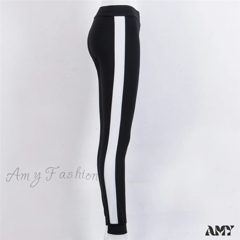 Amy Fashion - Streetwear Patchwork Sports Fitness Leggings