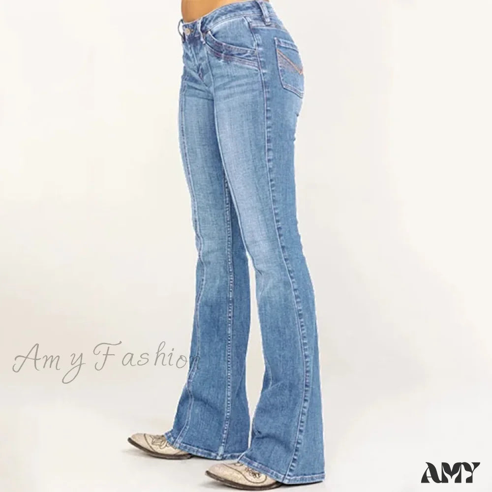 Amy Fashion - Stretch Casual Flare Women’s High Waisted Butt-Lifting 2024 Spring Summer For Woman