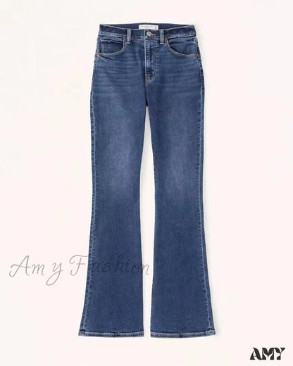 Amy Fashion - Stretch High Waist Slimming Skinny Flare Women’s Casual Slim Fit Small Summer 2024