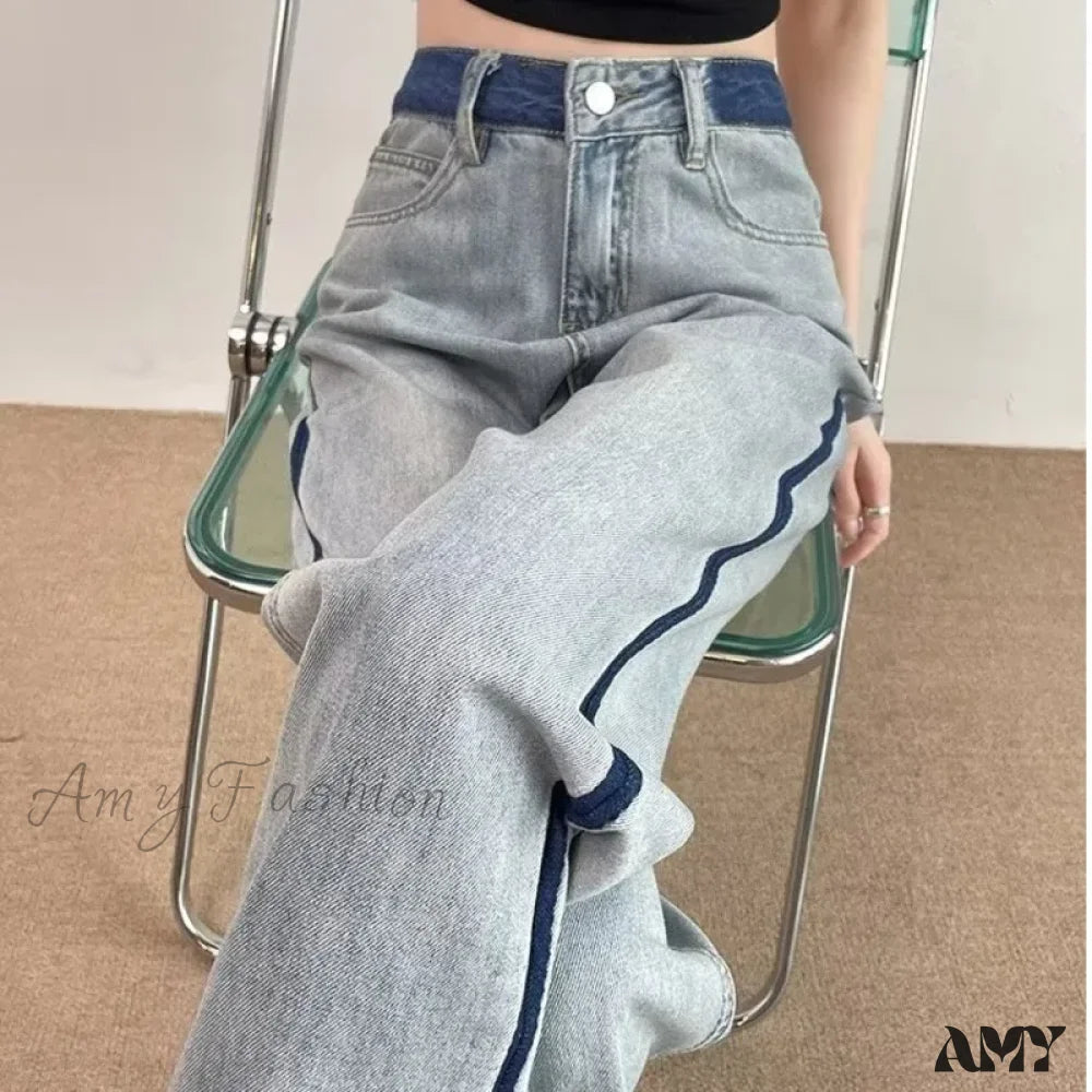 Amy Fashion - Summer Thin New Design Feels Loose Slim Straight Draping Floor Sweeping Wide Leg