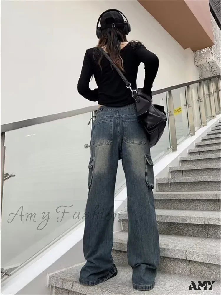 Amy Fashion - Summer Thin Style New High Waisted Skinny Horseshoe Small Flared Straight Leg Jean