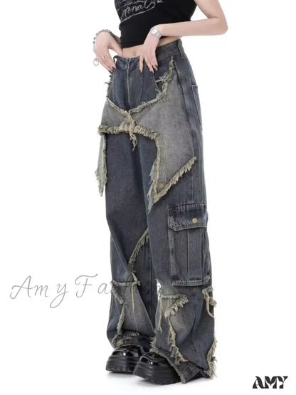 Amy Fashion - Super Beautiful Flower High Waist Summer Loose Wide Leg Vintage Unique Versatile