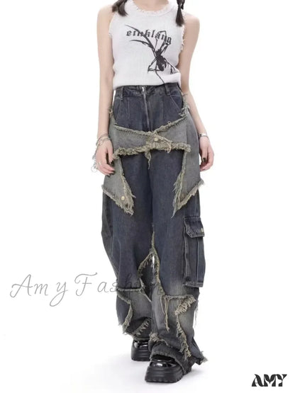 Amy Fashion - Super Beautiful Flower High Waist Summer Loose Wide Leg Vintage Unique Versatile