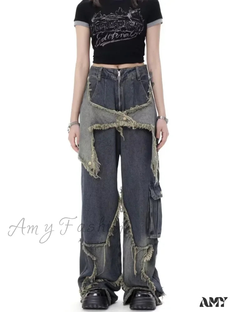 Amy Fashion - Super Beautiful Flower High Waist Summer Loose Wide Leg Vintage Unique Versatile