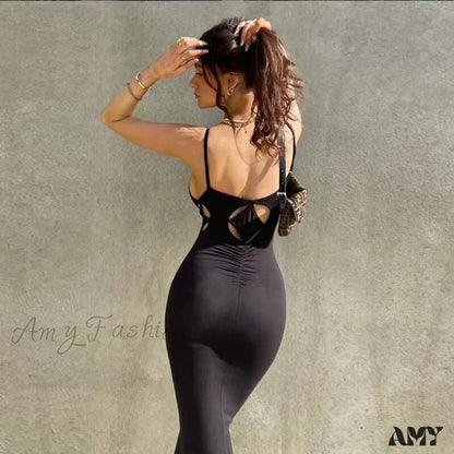 Amy Fashion - Suspenders Sleeveless Hollow Dressre