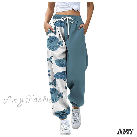 Amy Fashion - Sweatpants Casual Animal Printed Pattern Trousers