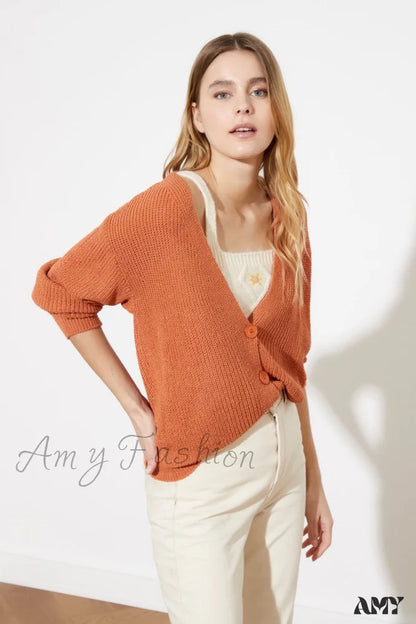 Amy Fashion - Trendyol Button Detail Cardigan