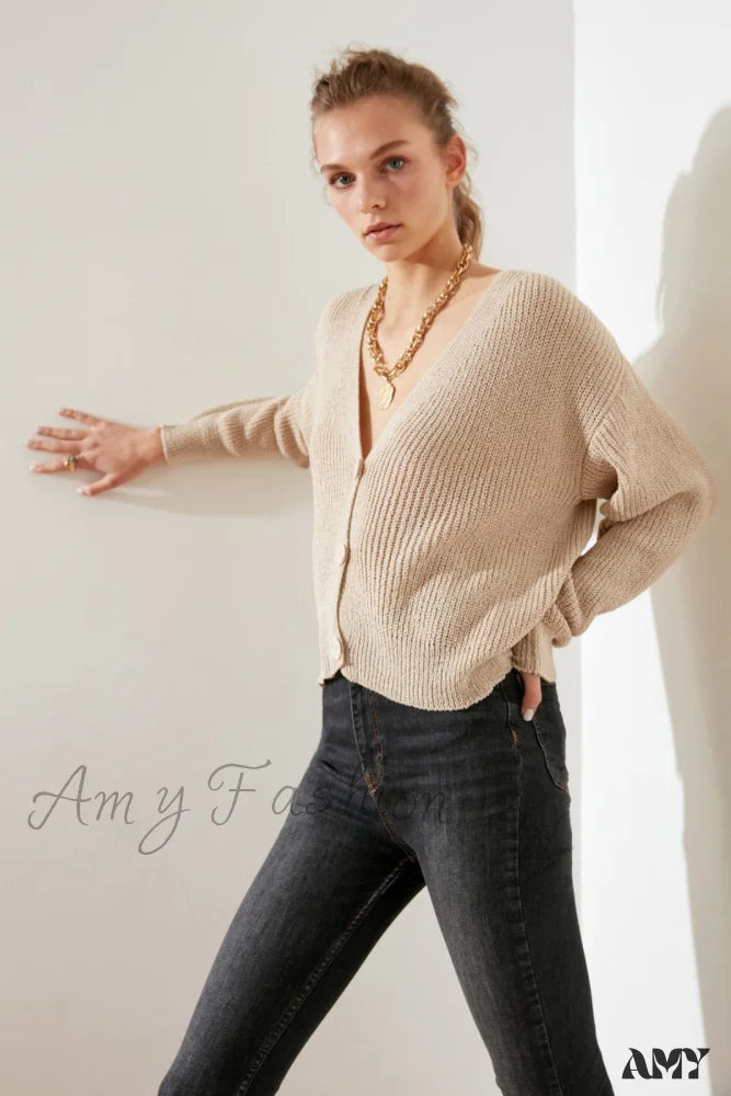 Amy Fashion - Trendyol Button Detail Cardigan