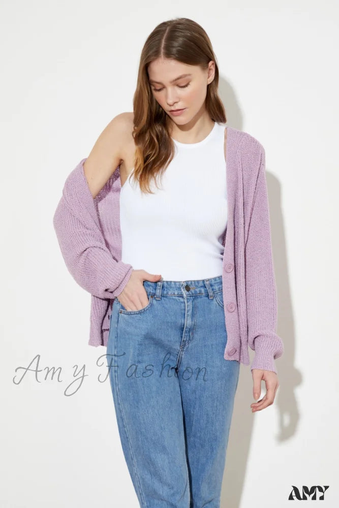 Amy Fashion - Trendyol Button Detail Cardigan