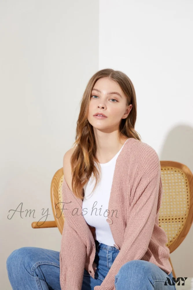 Amy Fashion - Trendyol Button Detail Cardigan