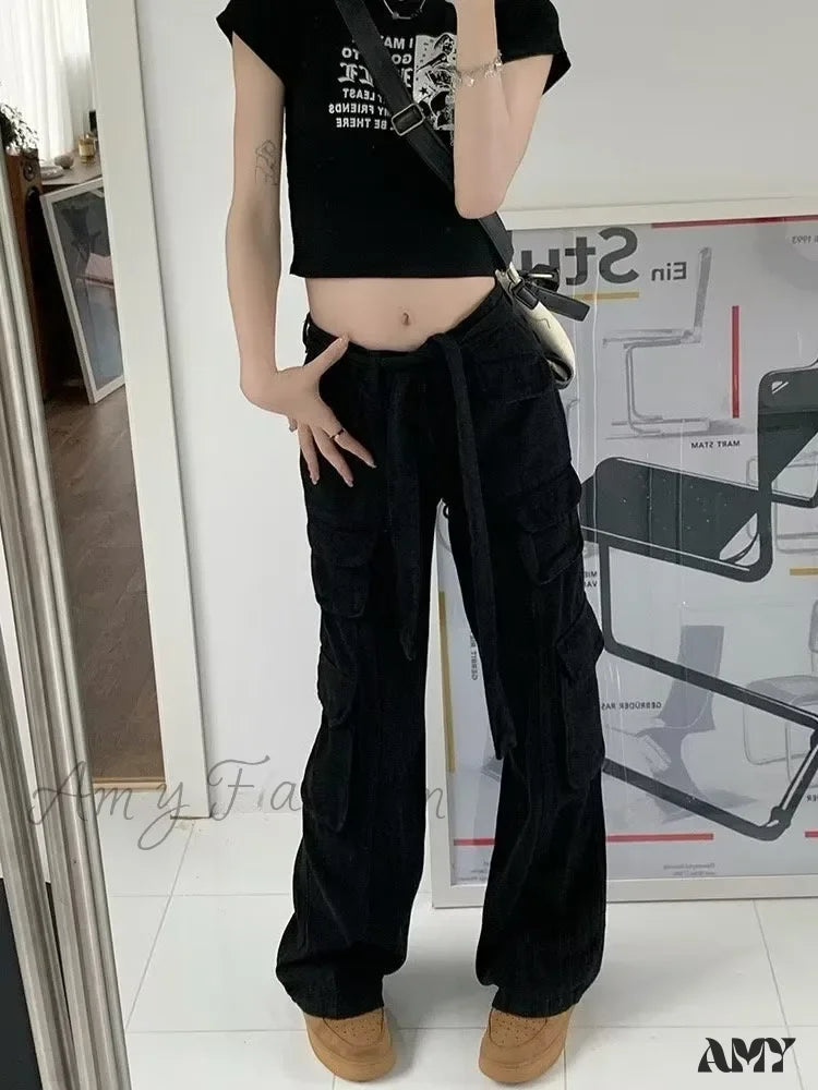 Amy Fashion - Trousers Summer Popular Light-Colored Women’s New Temperament Trend Wide-Leg Pants