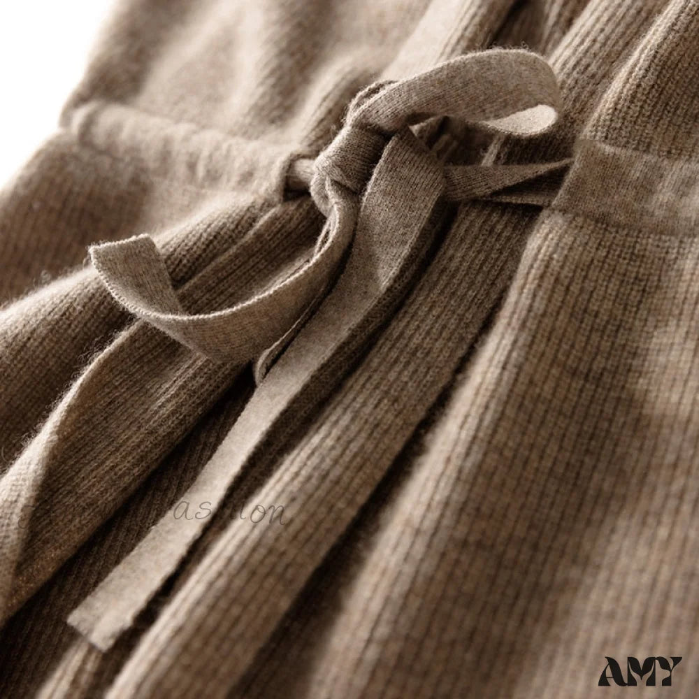 Amy Fashion - V-Neck Tie Vest Women’s Short Knit Cardigan