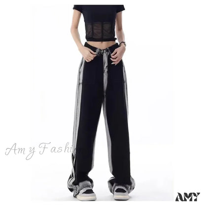 Amy Fashion - Vintage Harajuku Teenagers Y2K Aesthetic Clothing Autumn Baggy Jean