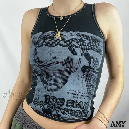 Amy Fashion - Vintage Sleeveless Tank Top