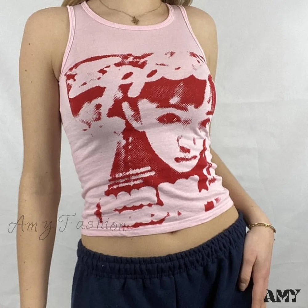 Amy Fashion - Vintage Sleeveless Tank Top E / L