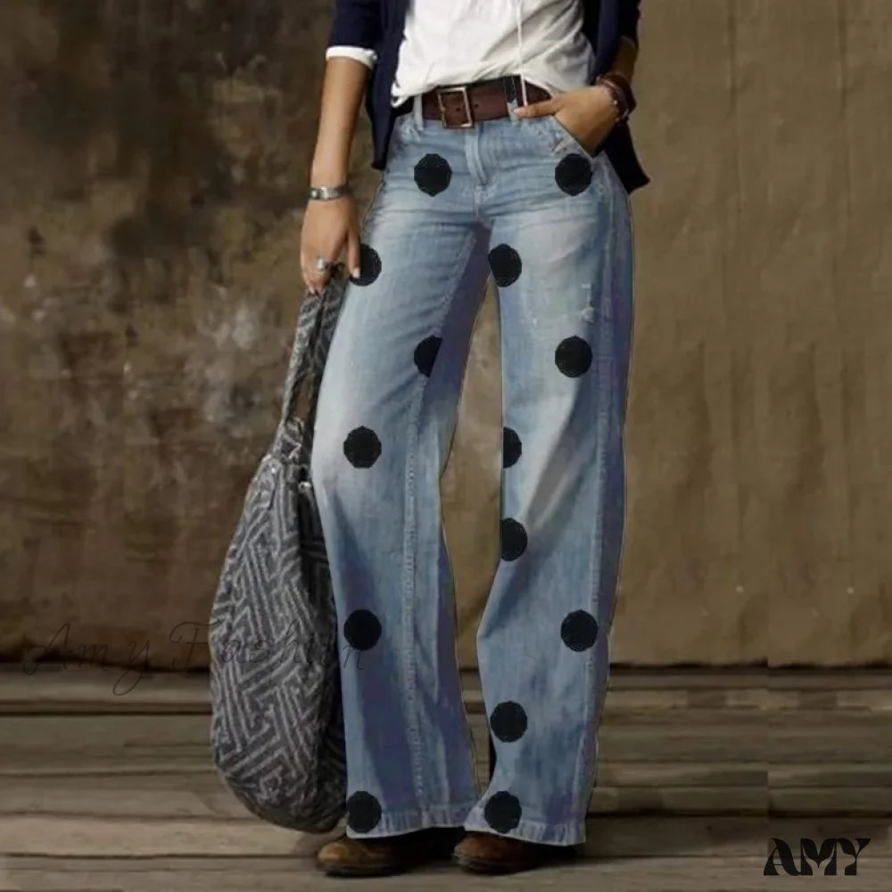 Amy Fashion - Vintage Style Loose Wide Leg Harajuku Streetwear Straight Denim Fashionable Jean