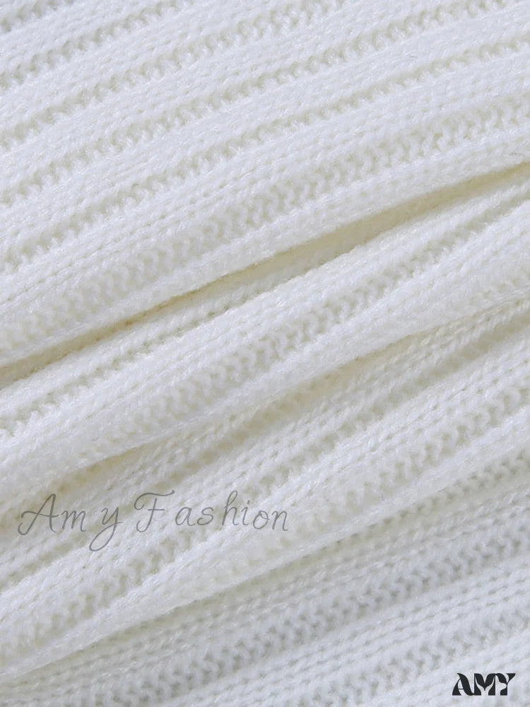 Amy Fashion - Wannathis Knitted Cardigans Women Long Sleeve Crop