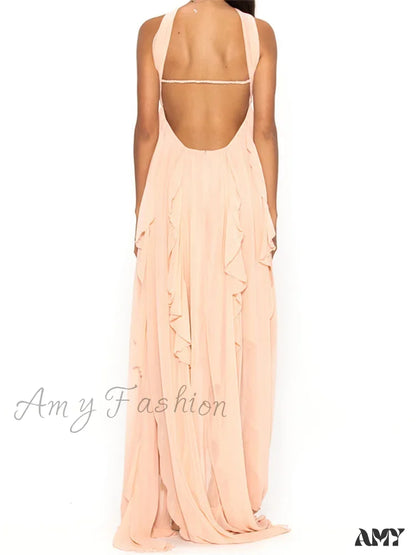 Amy Fashion - Women Y2K Tube Sexy Strapless Off Shoulder Ruffle Tassel Evening Party Halter