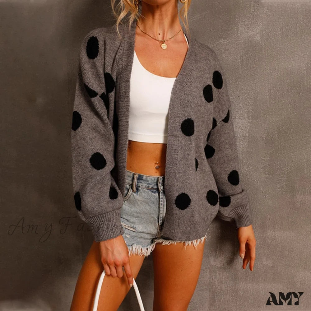 Amy Fashion - Women’s Knitted Sweater Coat Long Sleeve Cardigan