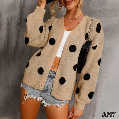 Amy Fashion - Women’s Knitted Sweater Coat Long Sleeve Cardigan