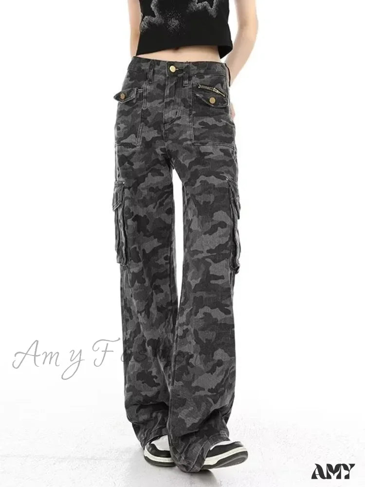Amy Fashion - Women’s Slacks Aesthetic Clothing Vintage Harajuku New Women Clothes For Teenagers