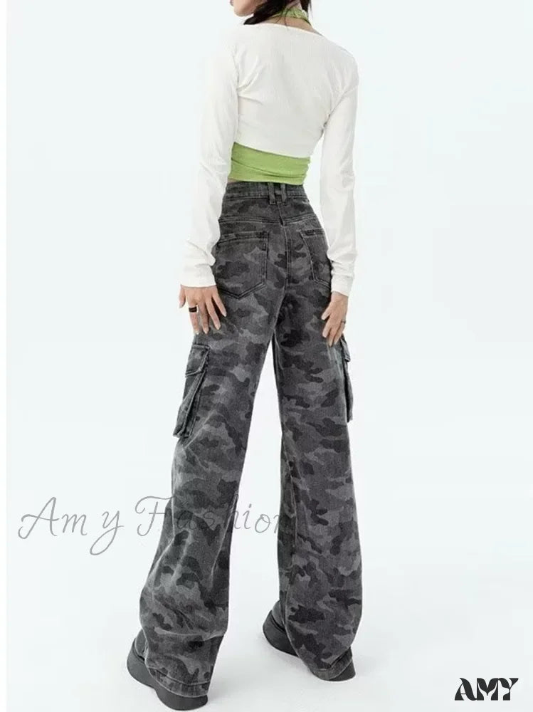Amy Fashion - Women’s Slacks Aesthetic Clothing Vintage Harajuku New Women Clothes For Teenagers