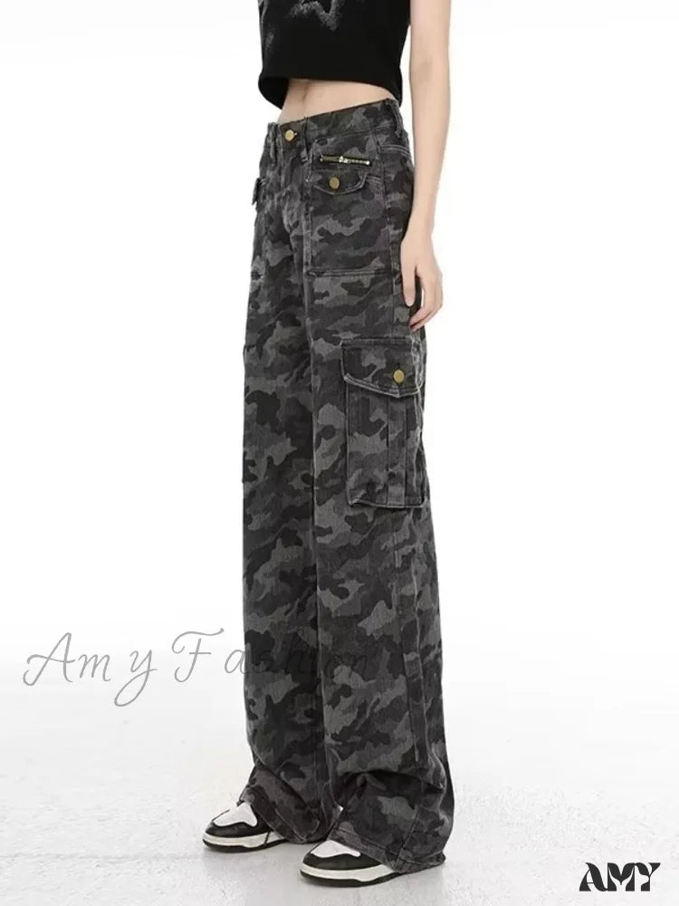 Amy Fashion - Women’s Slacks Aesthetic Clothing Vintage Harajuku New Women Clothes For Teenagers