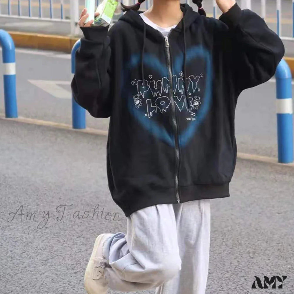 Amy Fashion - Y2K Butterfly Print Hoodies