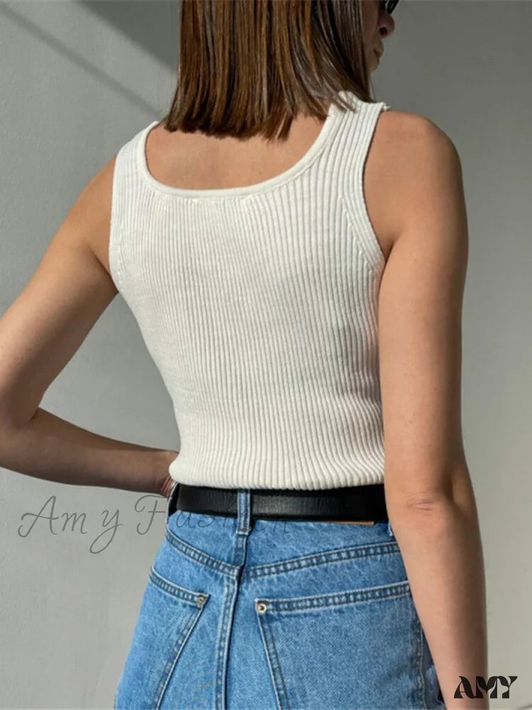 Amy Fashion - Y2K Knitted Sexy Cropped Corset