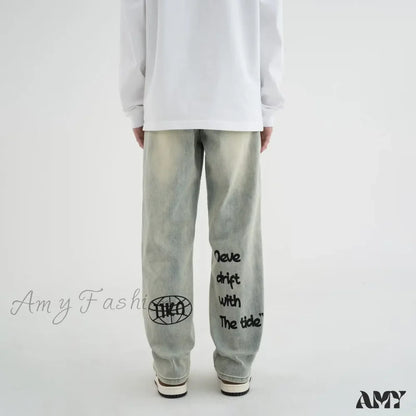 Amy Fashion - Youth Simple New Lazy Versatile Autumn Women’s And Trousers Jean Apricot / S