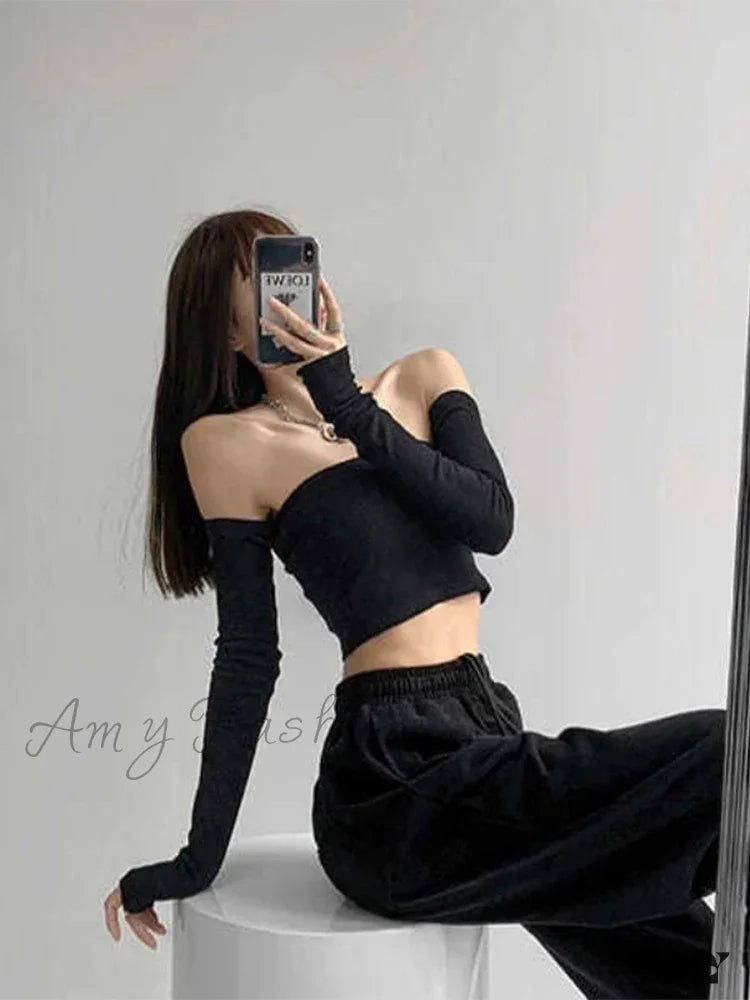 Amy - Streetwear Sexy Camis Tube Summer Skinny Harajuku Crop Top