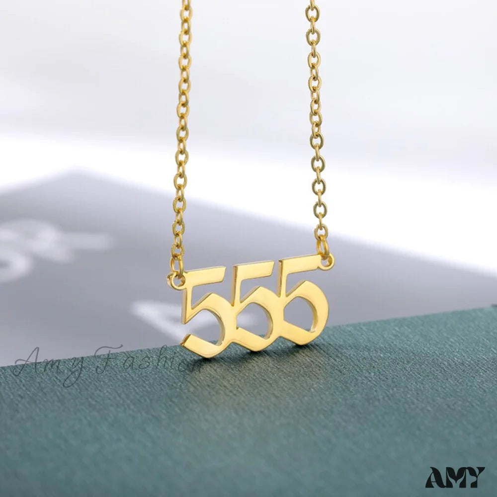 Angel Number Necklaces 555 / Gold Color