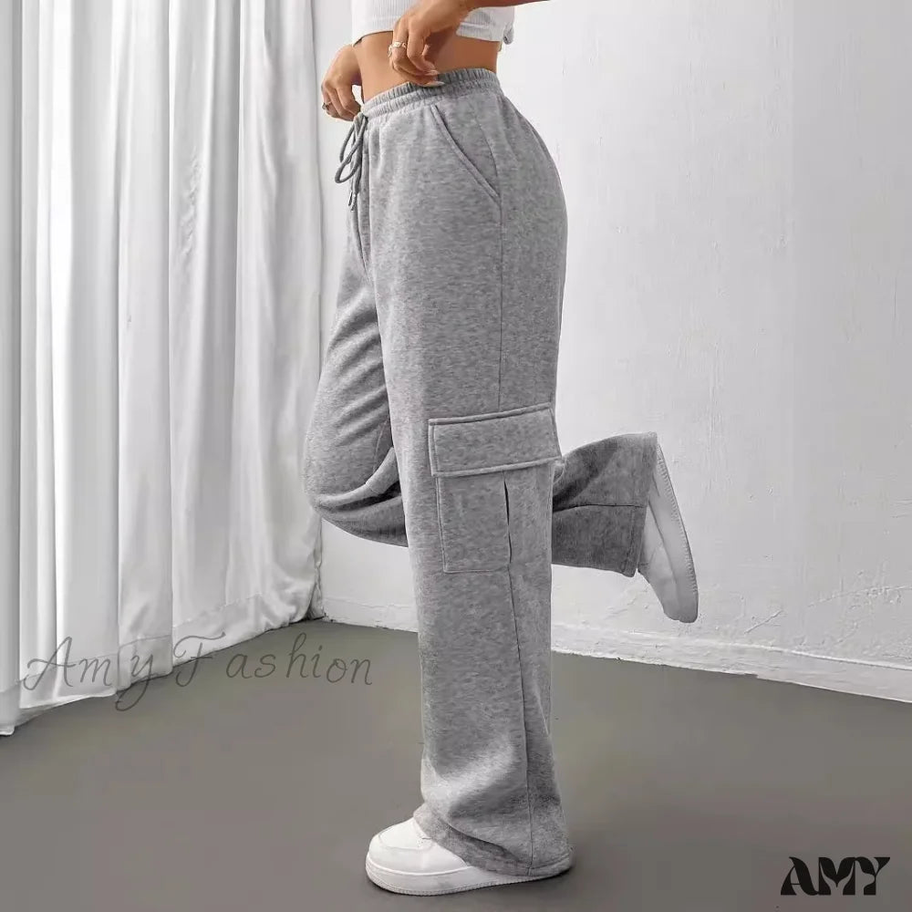 Autumn Winter Fashionable Side Pocket Versatile Sports Pants