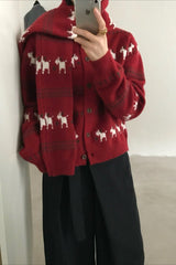 Tassel Knit Christmas Cardigan