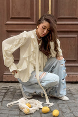 Tencel Loose Long-Sleeve Blouse