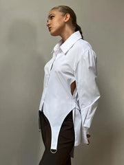 Loose Plaid Office Blouse