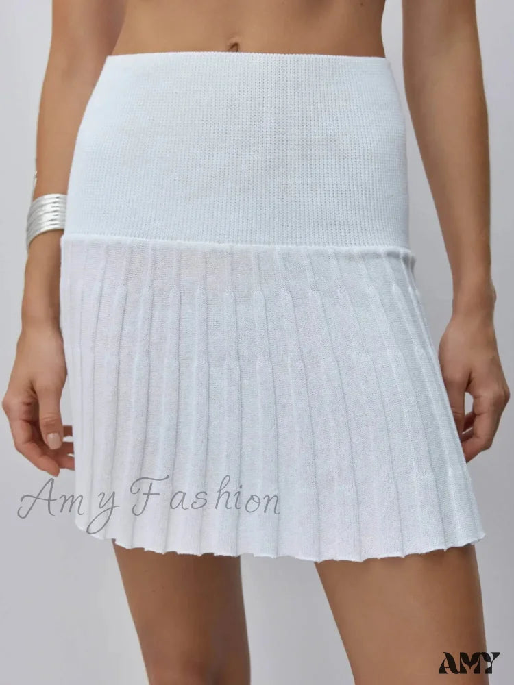 Backless Cut Out Long Sleeve Christmas Sweater White-Skirts / S