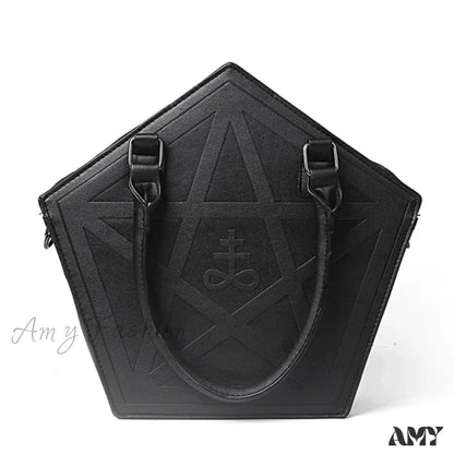 Bag Leather High Gothic Quality Darkness Pentagram Chain Soft Punk