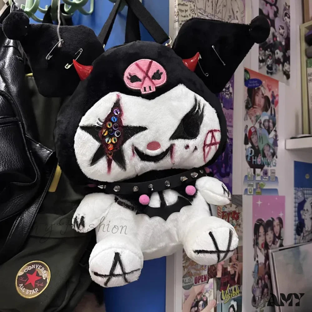 Bag Y2K Gothic Punk Spicy Dark Plush Funny Girl Street Sanrio Kuromi American