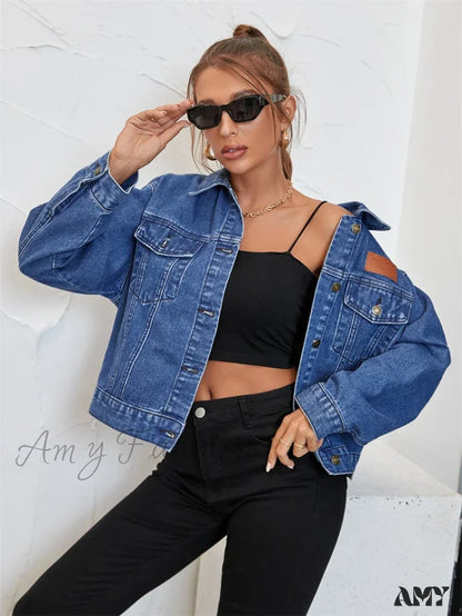 Baggy Jean Autumn Fashion Long Sleeved All-Match Basic Outerwear Jacket