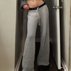 Star Pattern Knit Flared Pant