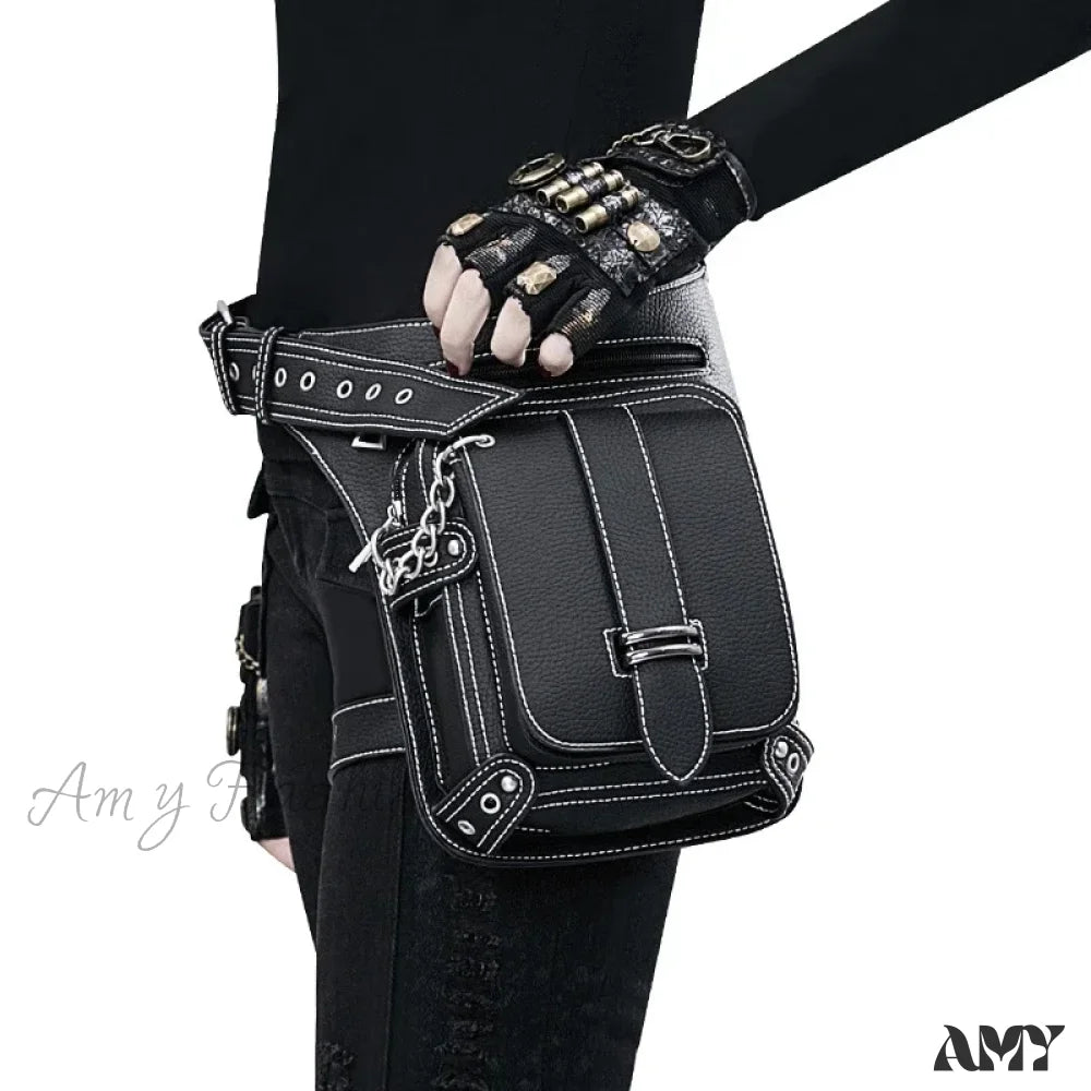 Belt Steampunk Bag Leg Motorcycle Rivet Waist Hip Fanny Multi Rock Chain Packs