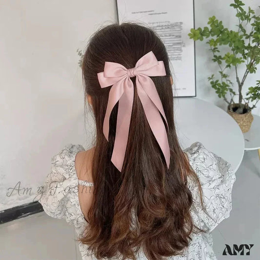 Black And White Bow Top Clip Christmas Hair Accessory