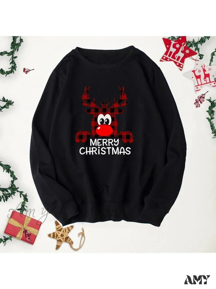 Buffalo Plaid Trees Christmas Hoodie Black2 / S