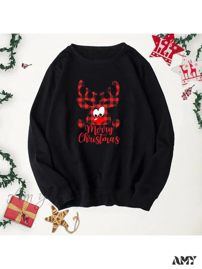 Buffalo Plaid Trees Christmas Hoodie Black6 / S