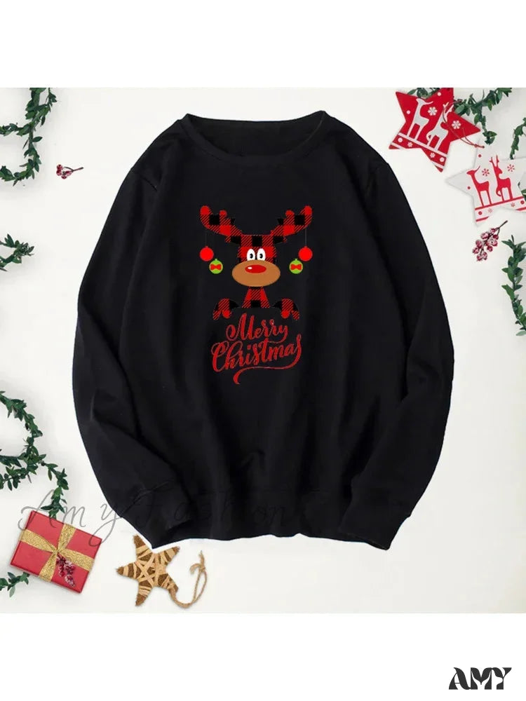 Buffalo Plaid Trees Christmas Hoodie Black7 / S