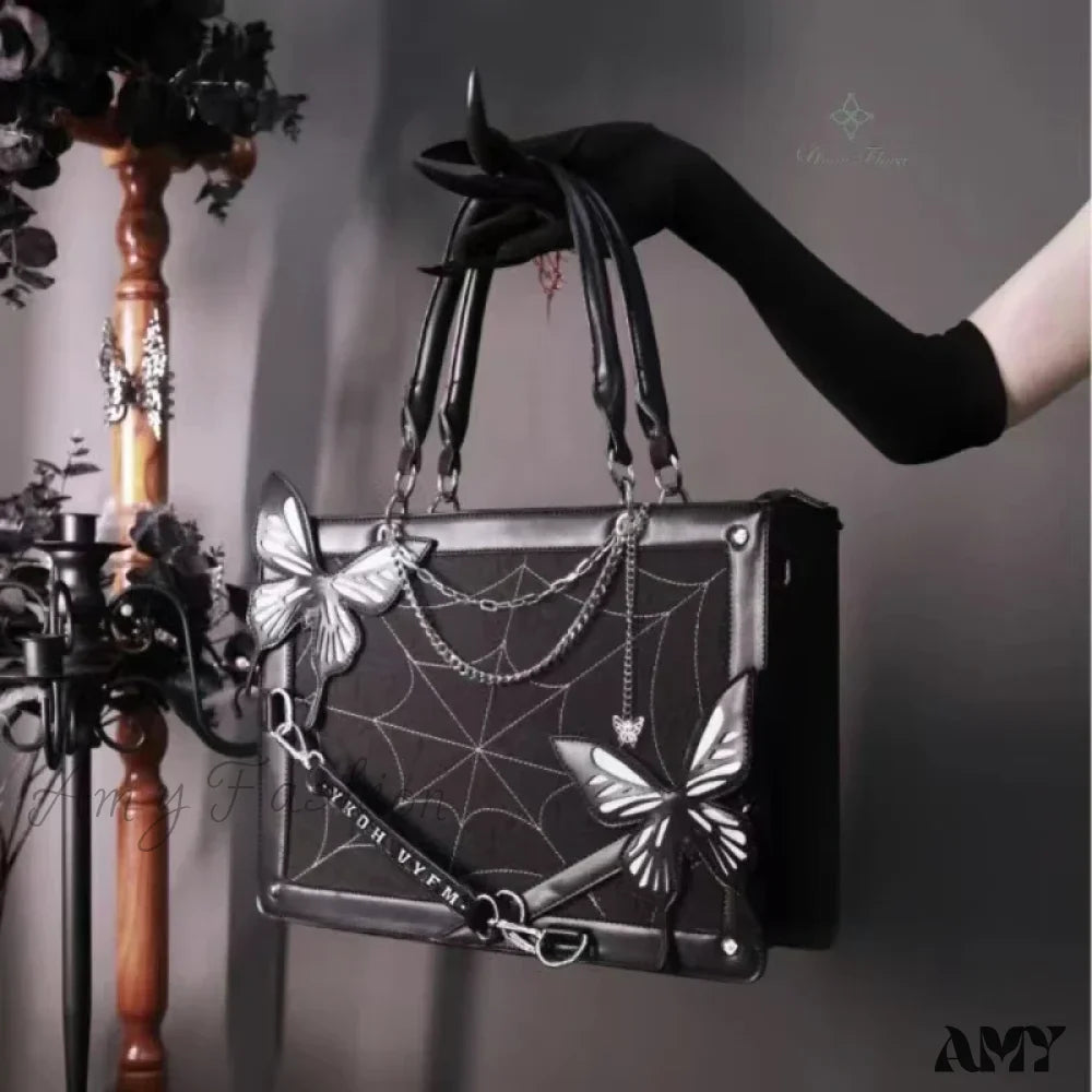 Butterfly Y2K Diy Web Transparent Letter Bag Spider Fashion Labyrinth